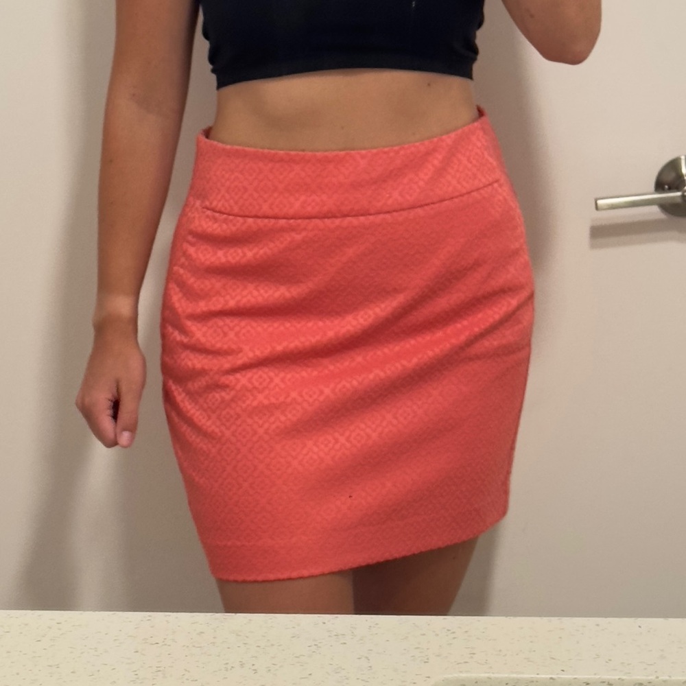 Ann Taylor Pink Mini Pencil Skirt